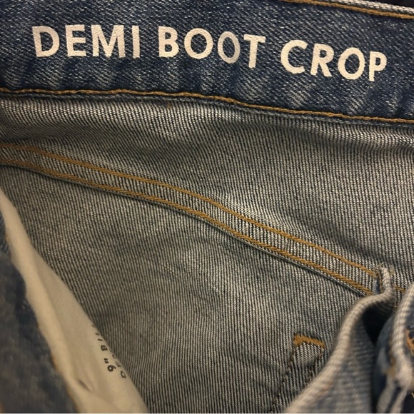 J.Crew Demi Boot Crop Jeans Step Hem Zipper Fly Medium Wash Size 28 - Picture 11 of 13